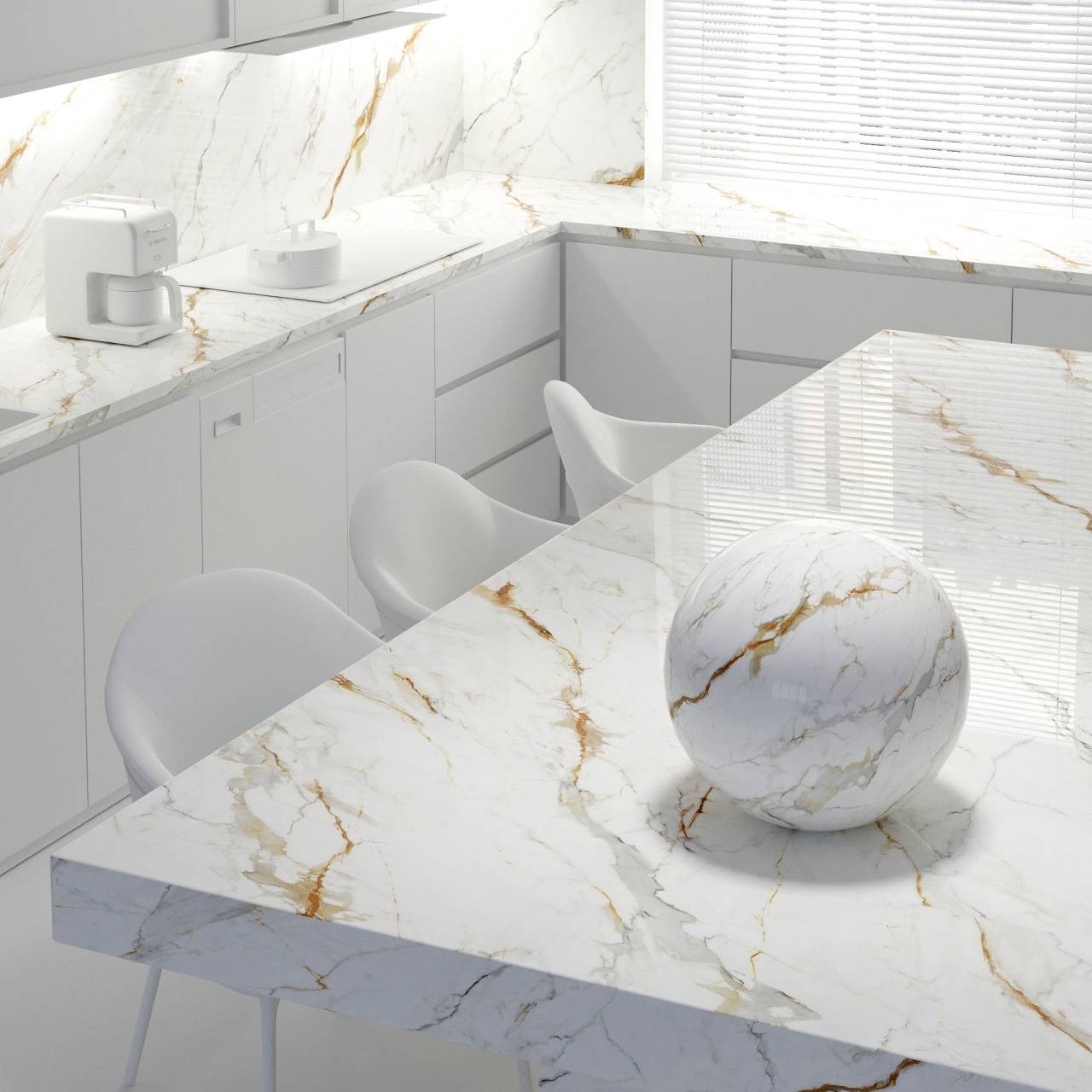 Кварцевый камень Avant Quartz 5751 Калакатта Бессон. Фото 5