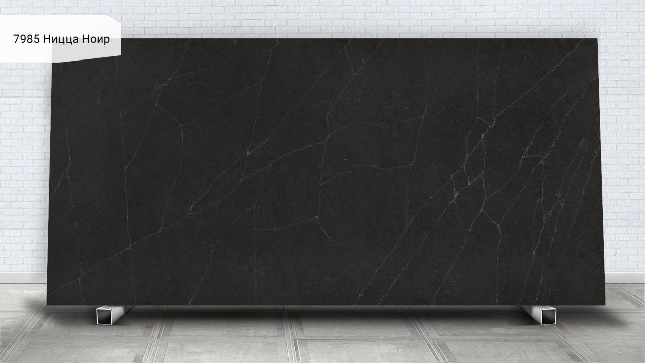 Кварцевый камень Avant Quartz 7985 М Ницца Ноир. Фото 1