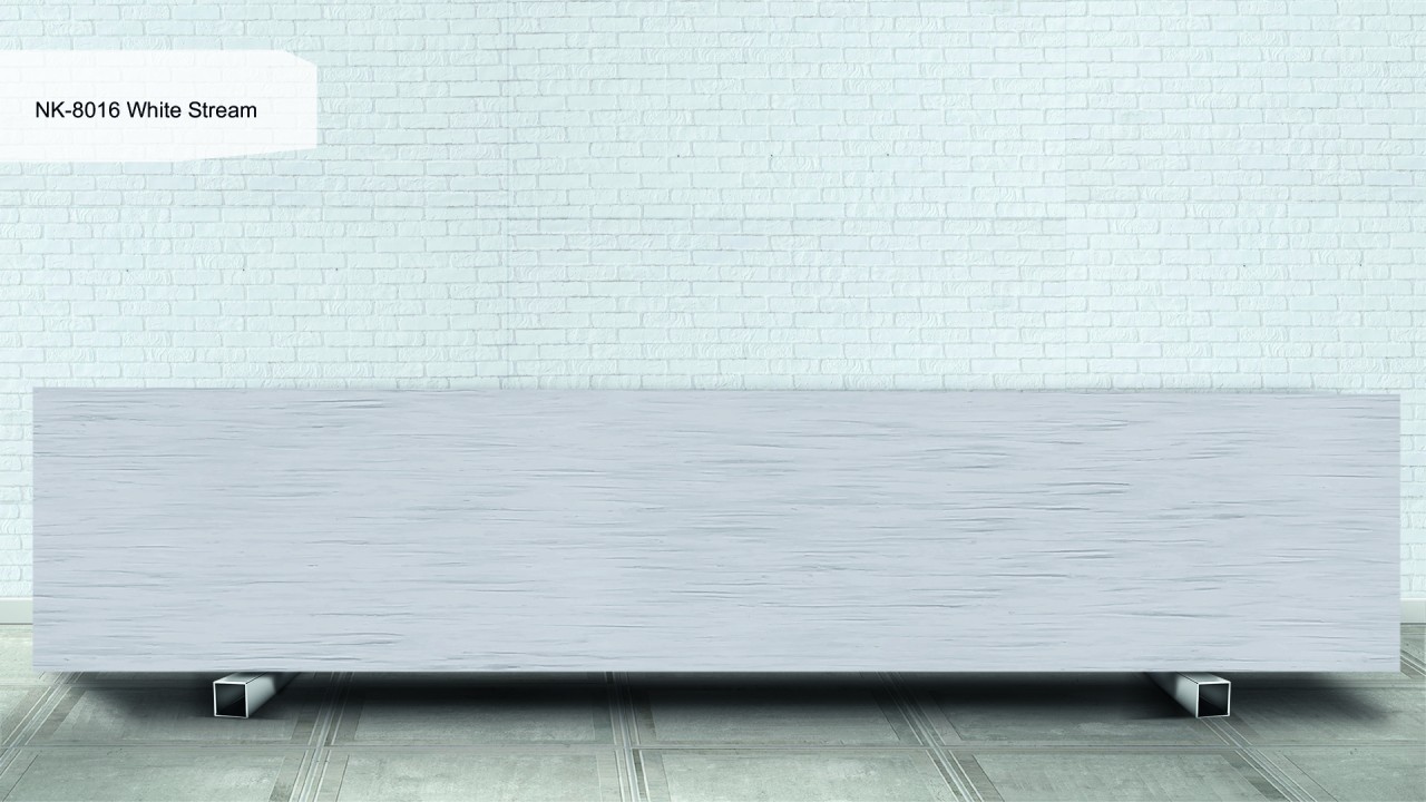Акриловый камень NEOMARM NK-8016 White Stream. Фото 1