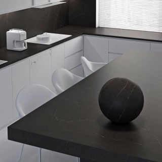 Кварцевый камень Avant Quartz 7985 М Ницца Ноир. Фото 5