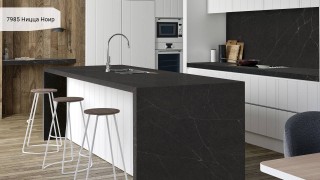 Кварцевый камень Avant Quartz 7985 М Ницца Ноир. Фото 2