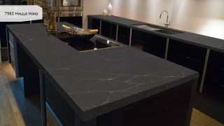 Кварцевый камень Avant Quartz 7985 М Ницца Ноир. Фото 3