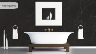 Кварцевый камень Avant Quartz 7985 М Ницца Ноир. Фото 4