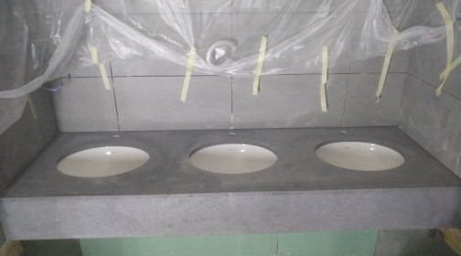 Готовое изделие. Мойка. Caesarstone 4033 Rugged Concrete