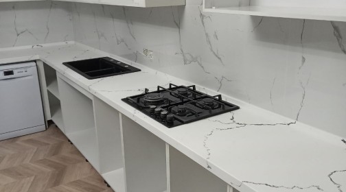 Готовое изделие. Кухня. NEOMARM NM-208 Calacatta Blanca