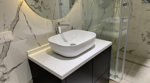 Готовое изделие. Ванная. Noblle Quartz Q112 White Mirror